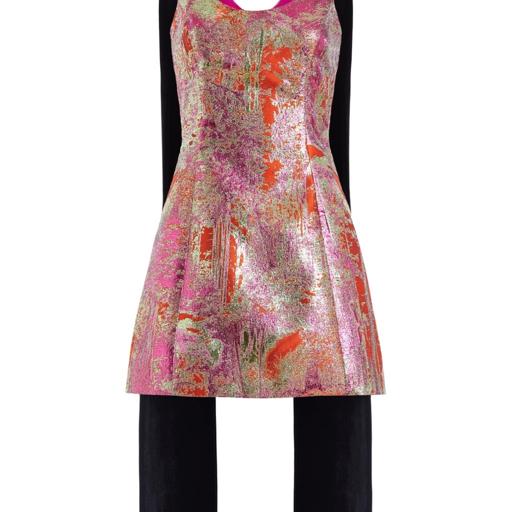 Markarian Gita Metallic Brocade Mini Dress